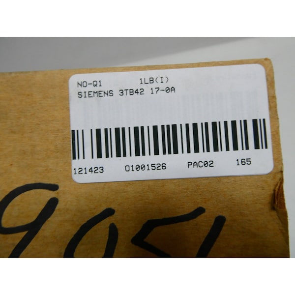 Contactor de CA SIEMENS 120V-AC 18A AMP 5HP TAMAÑO 0 - 3TB42 17-0A