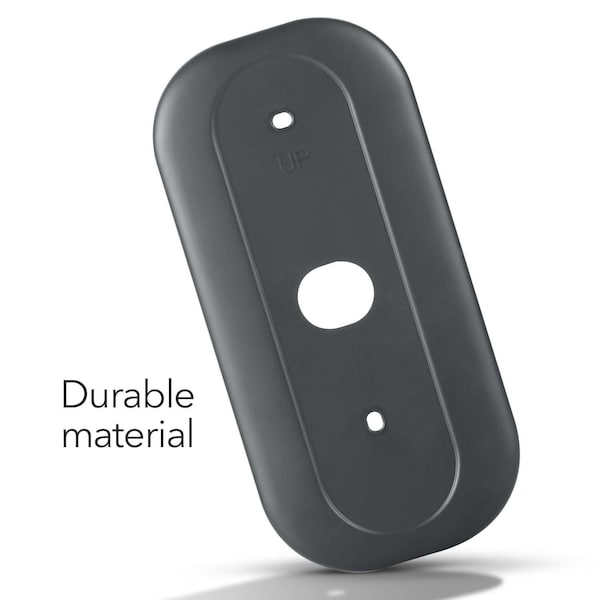 Wasserstein Doorbell Wall Plate Mount, for Google Nest Doorbell battery, Made for Google Nest - NestDB2BattPltBlkUSA