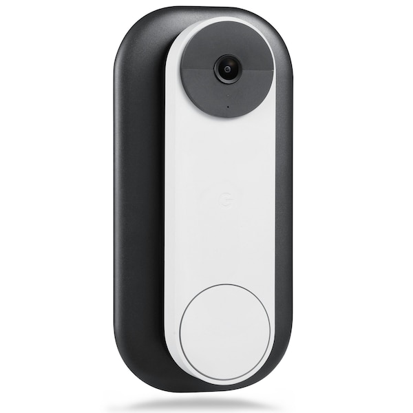 Wasserstein Doorbell Wall Plate Mount, for Google Nest Doorbell battery, Made for Google Nest - NestDB2BattPltBlkUSA