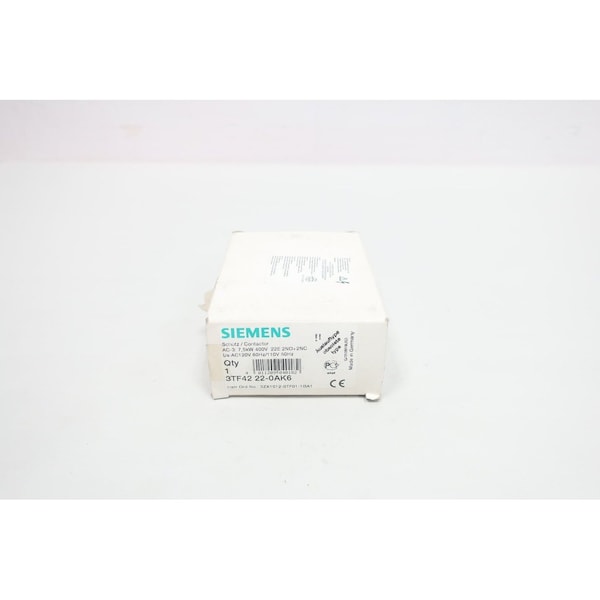 Contactador de CA Siemens 120V-Ac 30A 10Hp - 3TF42 22-0AK6