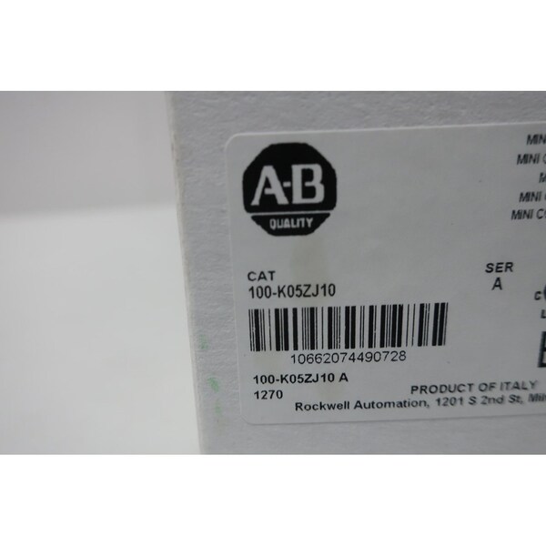 Allen Bradley 24V-DC 12A AMP 3HP AC CONTACTOR - 100-K05ZJ10