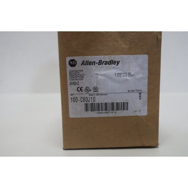 Contactor de CA de 24V-AC, 90A AMP, 40HP - 100-C60J10
