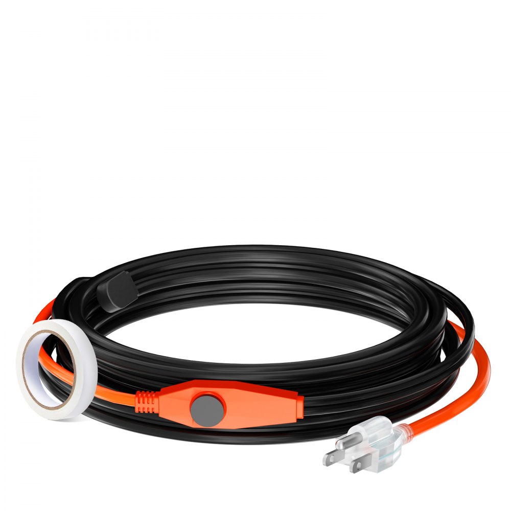 Pipe Heating Cable 18FT 7W/FT Heat Tape for Pipes with Built-in Thermostat - HGLGWQGDJRDLHJF3AV1