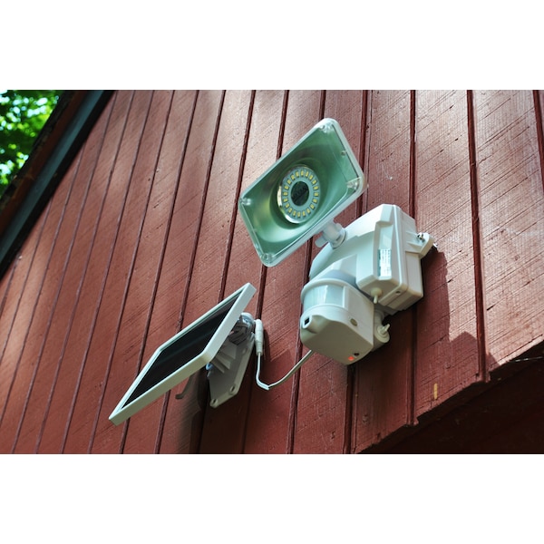 Maxsa Innovations Secure Motion-Activated Solar Video Security Camera/Floodlight - White - 44642-CAM-WH