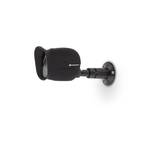 Wasserstein Camera Metal Wall Mount, Adjustable, Indoor/Outdoor, Black, 3PK - MetalMountBlack3USA