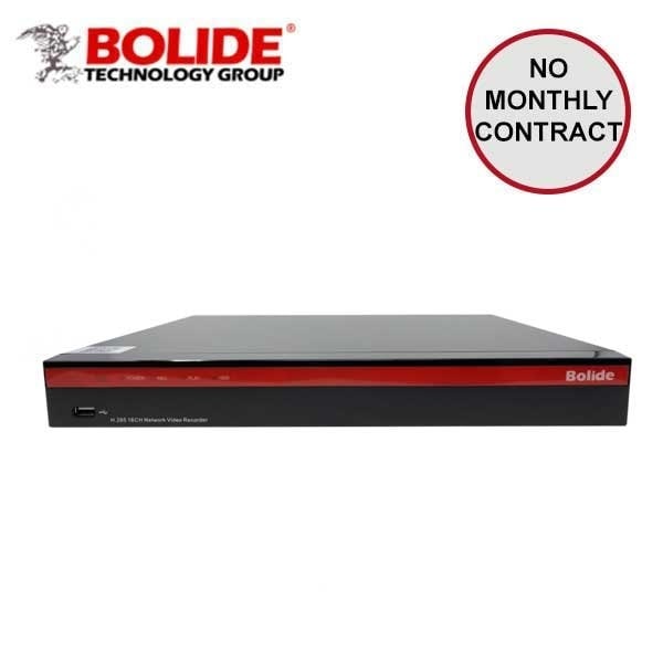 Bolide 16-Channel 4K H.265 NVR with 16-Port Built-in POE, Supports Up to 4K Cameras, 200Mbps Throughput, 4K - BOL-BN-NVR-16NX-S-NDAA