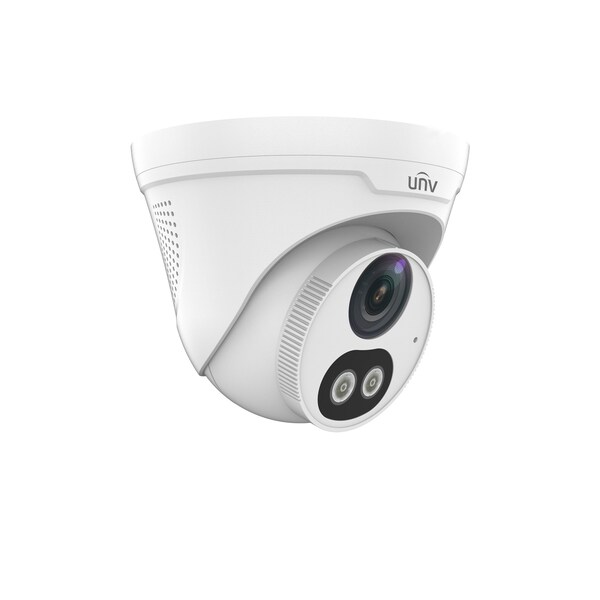 Uniview 4MP Color Hunter Eyeball Network Camera 2.8mm Fixed Lens, Warm Light - IPC3614SR3-ADF28KMC-DL