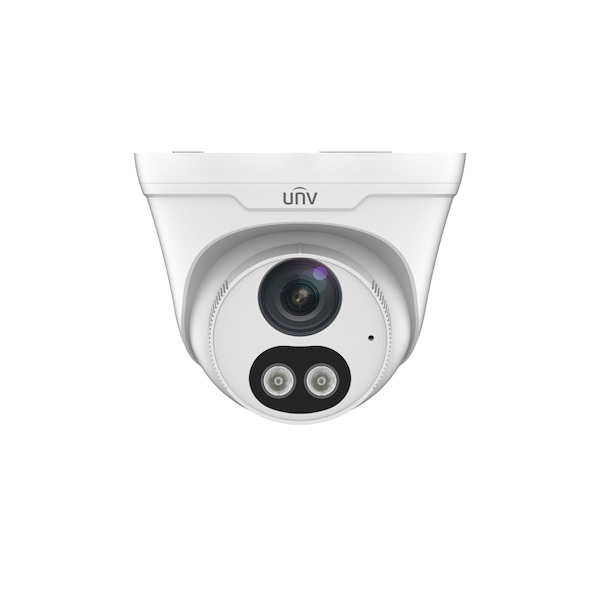 Uniview 4MP Color Hunter Eyeball Network Camera 2.8mm Fixed Lens, Warm Light - IPC3614SR3-ADF28KMC-DL