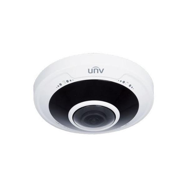 Uniview 5MP Fisheye Fixed Dome Camera 1.4mm Fixed, IR 10m, SD Card, PoE, Double Mic - IPC815SB-ADF14K-I0