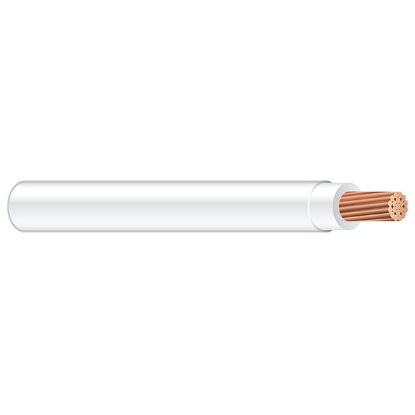 Cable de Edificación XHHW de Cobre, calibre 10 AWG, 1C, Blanco, Conductor de Alambre, 500 ft - 37112003