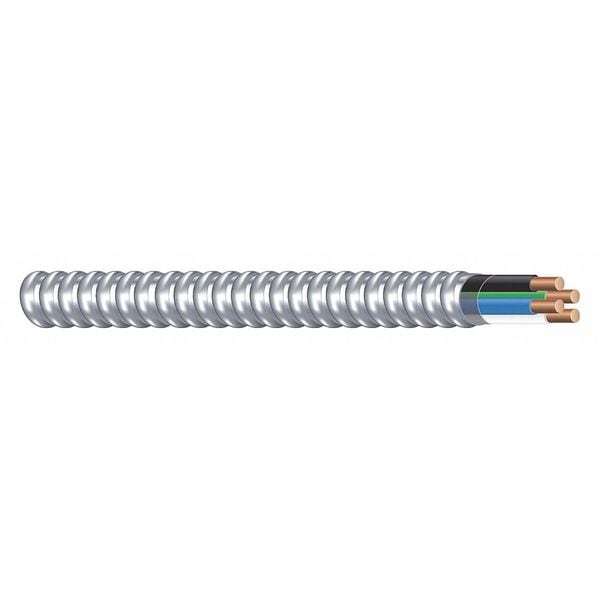 Cable de Construcción con Funda Metálica Southwire MC, 12 AWG, 3C con Tierra C, Plata, Aluminio, Sólido, 600V CA, 250 pies - 61097301