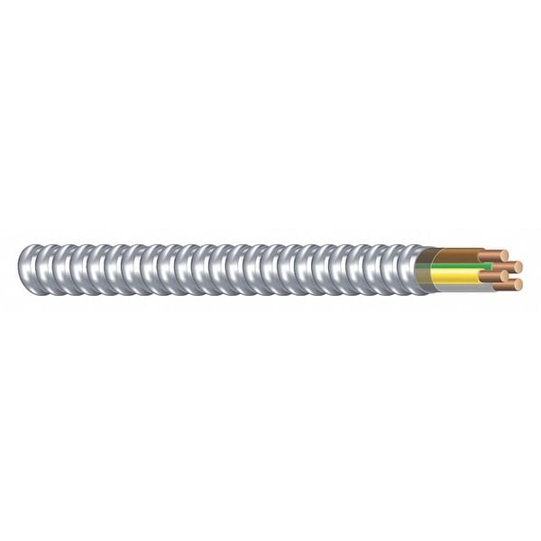 Cable para Edificación con Blindaje Metálico Southwire, MC, 12 AWG, 3C con Tierra C, Plata, Aluminio, Sólido, 600V AC, 250 ft - 61052301