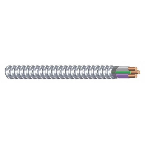 Cable de construcción con recubrimiento de metal Southwire, MC, 12 AWG, 2C con tierra C, Plata, Aluminio, Sólido, 600V AC, 250 pies - 68944801
