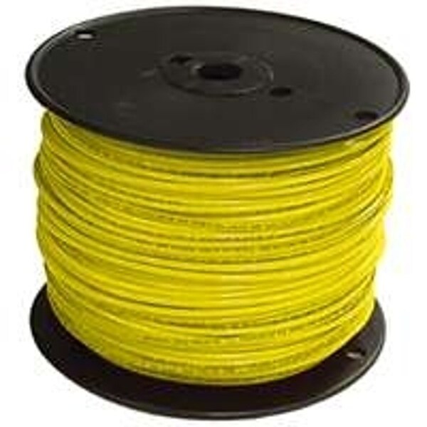 Cable de construcción THHN de cobre, calibre 14, amarillo, sólido, 500 pies - 14YEL-SOLX500