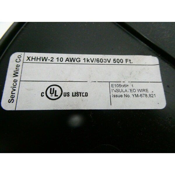 Cable XHHW de cobre calibre 10 AWG amarillo trenzado de Service Wire Co, 500 pies - E105668-H