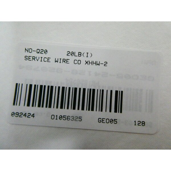 Cable XHHW de cobre calibre 10 AWG amarillo trenzado de Service Wire Co, 500 pies - E105668-H