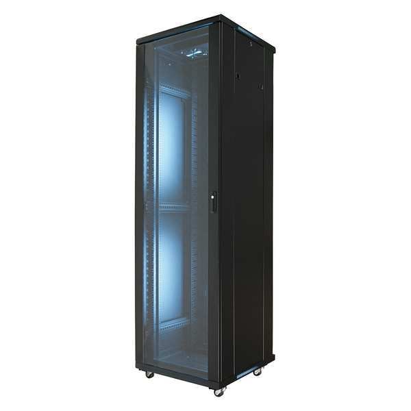 Video Mount Products 19" Equipment Rack Enclosure - 42U with Fans, Casters - EREN42-E