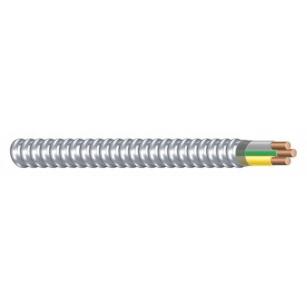 Southwire Metal Clad Building Cable, MC, 12 AWG, 2C with Ground C, Silver, Aluminum, Solid, 600V AC, 250 ft - 68932301
