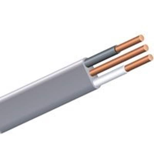 Romex THHN Building Wire, Copper, 6 AWG, 2C, Gray, 500 ft - 6/2UF-W/GX500