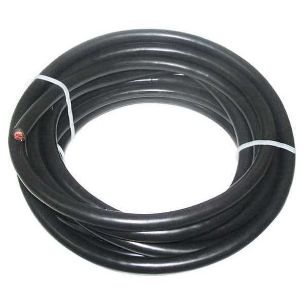 Westward Welding Cable, 1 AWG, 25 ft., Black, Rubber - 19YE04