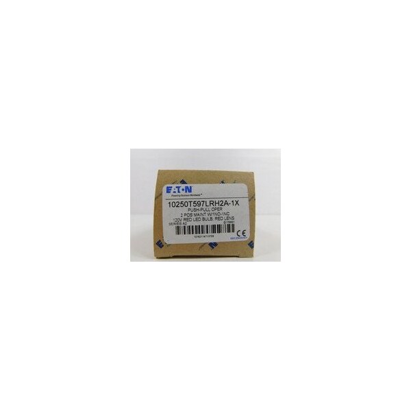 Eaton Pushbutton Illuminated 120V 2 Position Red NEMA 3/3R/4/4X/12/13 PushPull LED - 10250T597LRH2A-1X