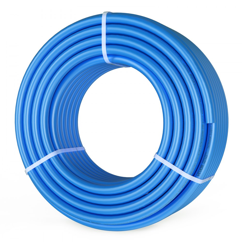 VEVOR PEX Pipe 3/4 Inch, 100 Feet Length PEX-A Flexible Pipe Tubing for Potable Water, Pex Water Lines for Hot/Cold Water & Easily Restore, Plumbing Applications with Free Cutter,Blue - PEXAG34INCH1NO9GYV0