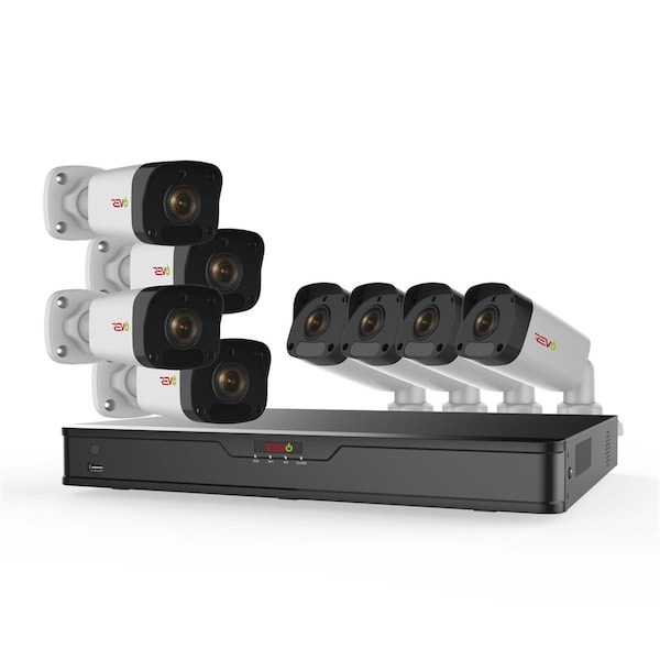 Revo America Ultra HD 16 Channel 2TB NVR Surveillance System with 8 x 2 Megapixel Cameras - RU162B8E-2T
