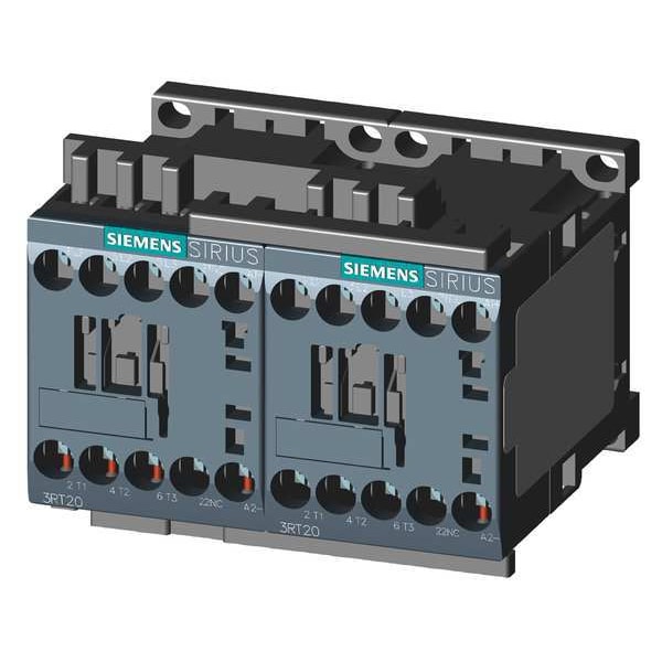 Contactador magnético IEC Siemens, 3 polos, 110/120 V CA, 16 A, Reversión: Sí - 3RA23188XB301AK6