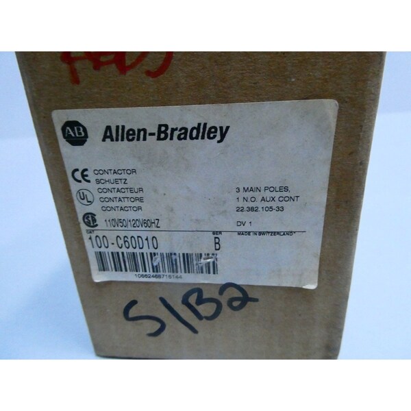 Contactor de CA de 120V-AC, 100A y 40HP - 100-C60D10 de Allen Bradley