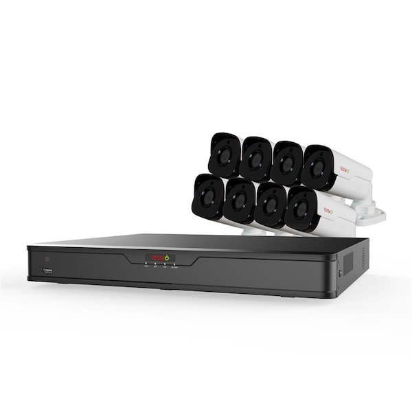 Revo America Ultra HD Audio Capable 16 Channel Surveillance System with 8 4MP Cameras - RU162B8GA-3T