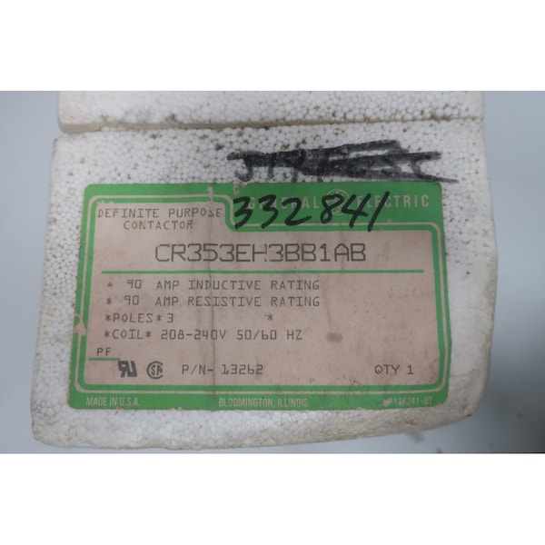 PROPÓSITO DEFINIDO 208-240V-AC 90A AMP CONTACTOR DE CA - CR353EH3BB1AB