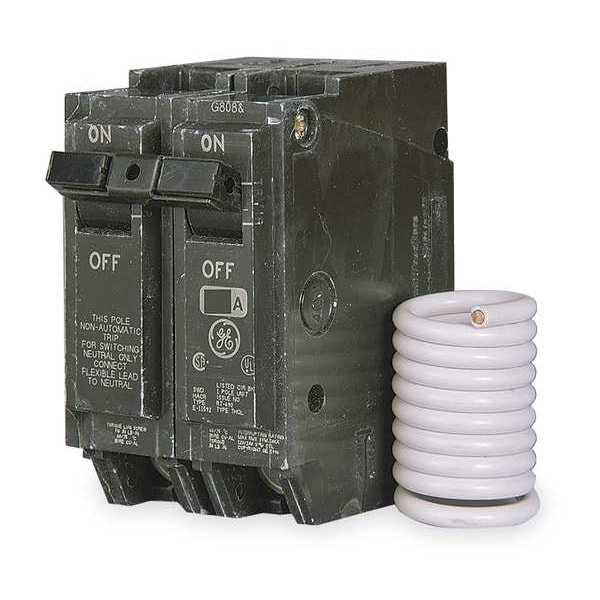 Ge Molded Case Circuit Breaker, THQL Series, 15A, 2 Pole, 120/240V AC, 10kA at 120/240V AC - THQL21WY15