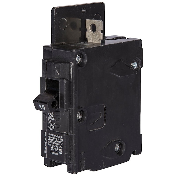 Siemens Miniature Circuit Breaker, BQ Series, 20A, 1 Pole, 120V AC, 10kA at 120V AC - BQ1B020