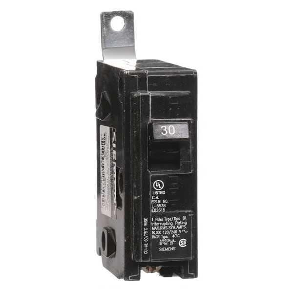 Siemens Miniature Circuit Breaker, BL Series, 30A, 1 Pole, 120/240V AC, 10kA at 120/240V AC - B130