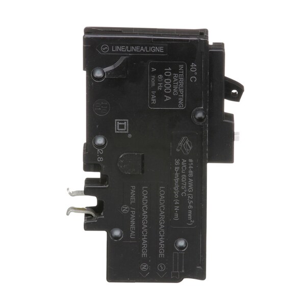 Square D Miniature Circuit Breaker, HOM Series, 20A, 1 Pole, 120V AC, 10kA - HOM120PCAFIC