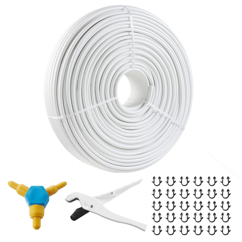 VEVOR PEX-AL-PEX Tube, 984ft, 5/8'' Diameter Aluminum-Plastic Composite Pipe Oxygen Barrier Radiant Floor PEX Pipe, 0.08'' Thickness Radiant Heat Floor Plumbing Inner Aluminum Layer PEX Tubing Pipe - LSGBSDDLP300ZT4CBV0