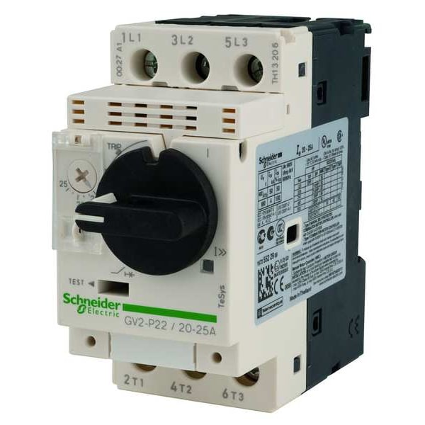 Arrancador de motor manual Square D, Perilla, 0.63 a 1A, 3P - GV2P05