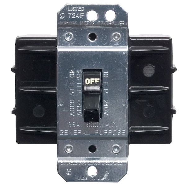 Interruptor manual de motor Hubbell Kellems, 85A, 600VCA, 2 polos - HBL7882D.