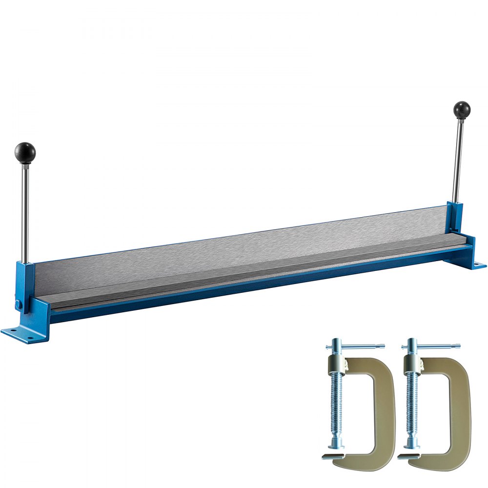VEVOR Sheet Metal Brake 36 In. Metal Bender Brake 910 mm Length Portable Metal Bender 0-90 Degrees Adjustable Steel Bender with 2 C-shaped Clamps Manual Sheet Metal Bender Tool for Metal Bending - SDJWQJ36AJZWJ0001V0