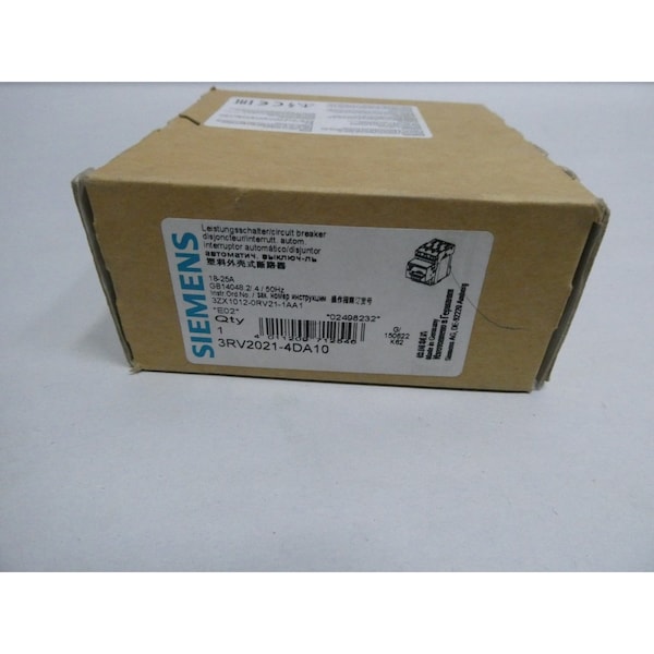 Arrancador manual de 15 Hp Siemens 18-25A - 3RV2021-4DA10