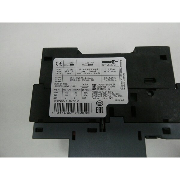 Arrancador manual de 15 Hp Siemens 18-25A - 3RV2021-4DA10