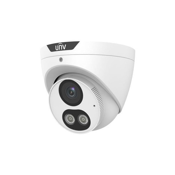 Uniview 8MP WDR Dome Network Camera 4.0mm Fixed, Warm Light, PoE, H.265, Mic - IPC3618SE-ADF40KM-WL-I0