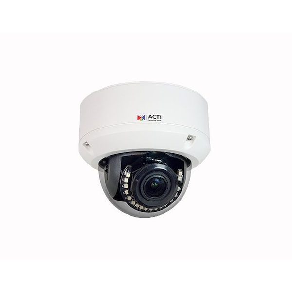 Acti 8MP Face, People and Car Detection Outdoor Zoom Dome with D/N, Adaptive IR, Extreme WDR, SLLS - A817