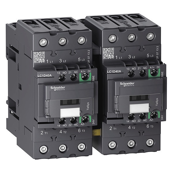 Contactador Magnético IEC de Schneider Electric, 3 polos, 24 V CC, 40 A, Inversión de giro: Sí - LC2D40ABBE