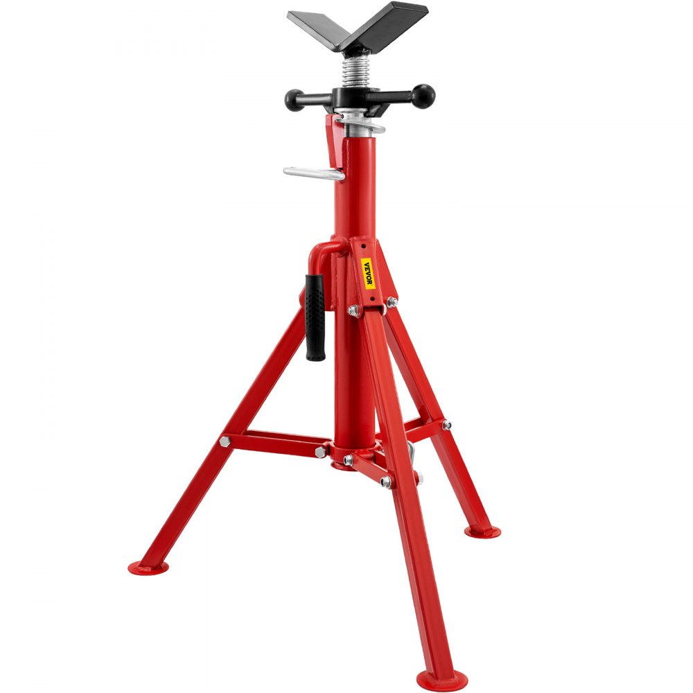 VEVOR V Head Pipe Stand 1/8"-12" Capacity,Adjustable Height 28"-52,Pipe Jack Stands 2500 lb. Load Capacity,Portable Folding Pipe Stands, Carbon Steel Body More Durable - GJ1107SGJ-VX00001V0
