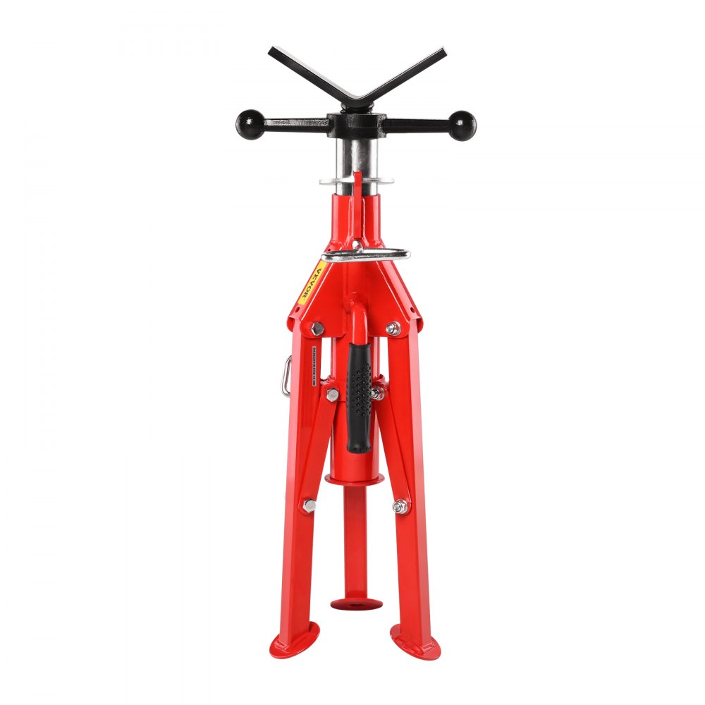 VEVOR V Head Pipe Stand 1/8"-12" Capacity,Adjustable Height 20"-37",Pipe Jack Stands 2500 lb. Load Capacity,Portable Folding Pipe Stands, Carbon Steel Body More Durable - GJ1107CGJ-VX00001V0