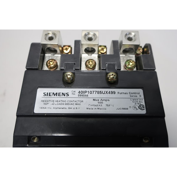 Siemens Furnas 120240VAc 160A Amp Contactor de corriente alterna - 40IP107785UX499