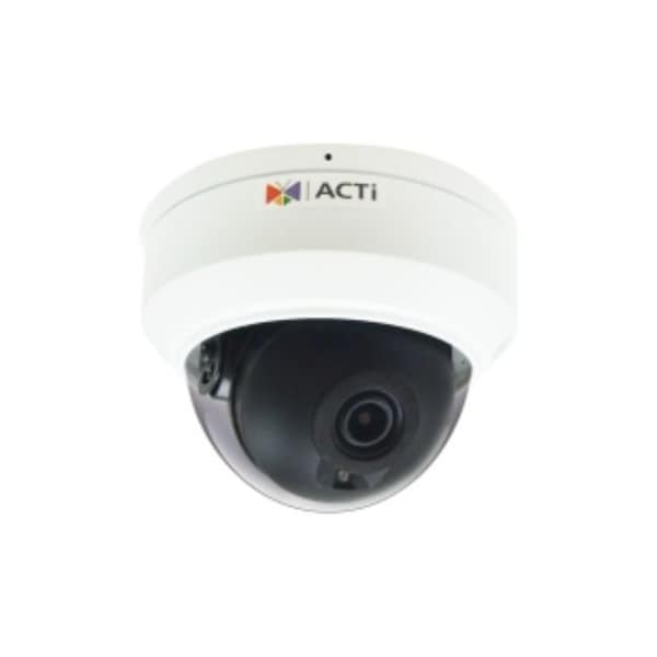 Acti 8MP Outdoor Mini Dome with D/N, Adaptive IR, Superior WDR, SLLS, Fixed Lens - Z714
