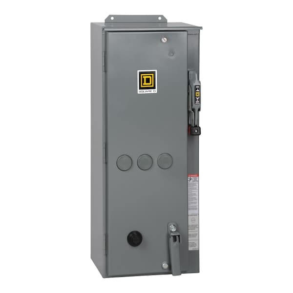Controlador de motor de arranque Square D con menos de 1000 VCA, clasificación NEMA 12, 110/120 VCA, 3 polos - 8538SDA26V02S