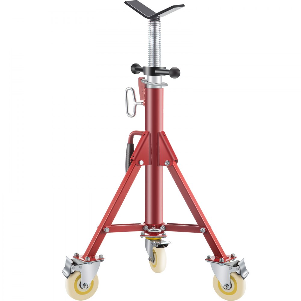 VEVOR Pipe Stand, Pipe Jack Stand, V Head Pipe Stand Adjustable Height 28-52 Inch, Pipe Jack Stands with Casters 882 LB, Folding Portable Pipe Stands 1/8 to 12 Inch Pipe Supporting, Steel Jack Stand - GJGJXDL1107AV65OSV0